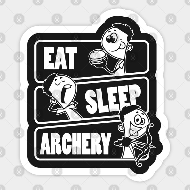 Eat Sleep Archery - Archer Bow Arrow design Sticker by theodoros20